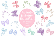 Watercolor hand-drawn bows Graphics, a Pattern Graphic by Art (Thumbnail 1 of 8)