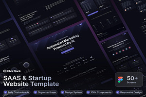 Click Stack - SaaS Web Templates, an UI Kit Template by Lumina_ui_ux202
