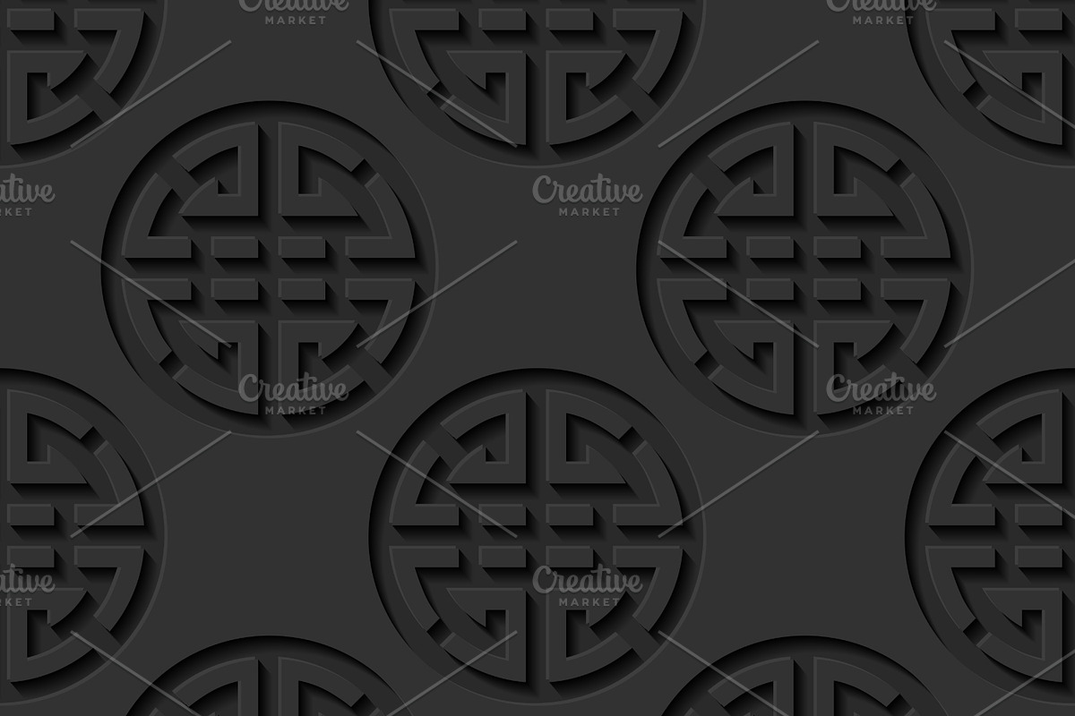 3 Chinese Seamless Patterns, a Pattern Graphic by Absent A (Photo 3 of 3)