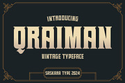 Qraiman, a Serif Font by saskaratype (Thumbnail 1 of 6)