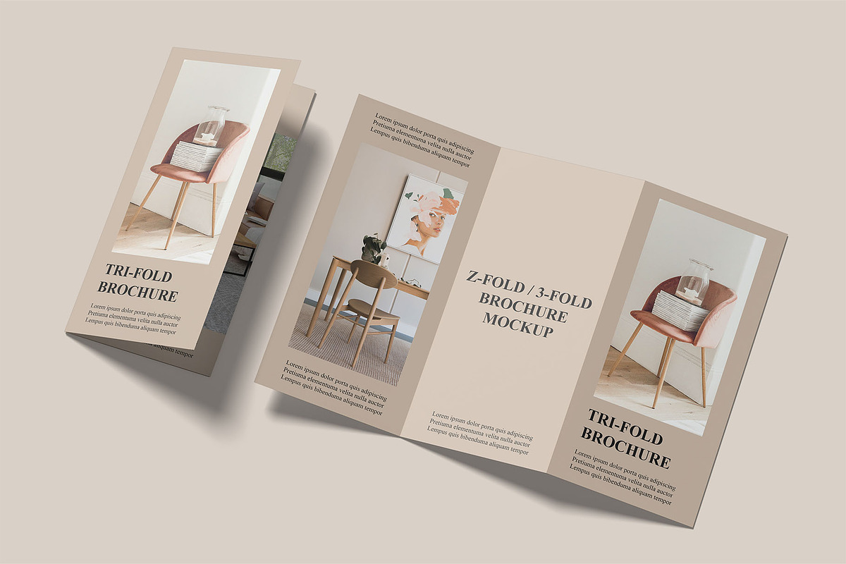 A4 Trifold Brochure Mockups | Z-Fold, an Advertising Mockup by Compositing Studio (Photo 16 of 20)