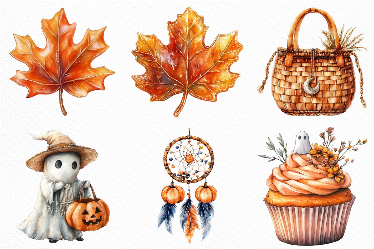 Boho Halloween Trick or Treat PNG, an Illustration by Craft Nest (Photo 3 of 6)