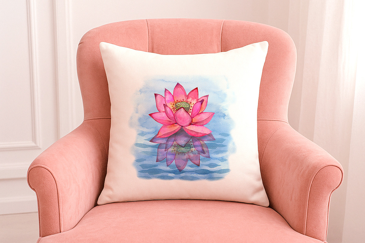 Lotus - Watercolor Clipart Set, an Illustration by NataliMiasStore (Photo 4 of 8)