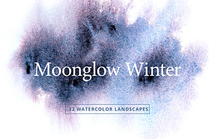 Watercolor Winter Landscapes Set