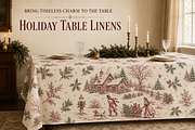 Vintage Christmas Tree Ride Seamless, a Pattern Graphic by Olya Creative (Thumbnail 7 of 7)