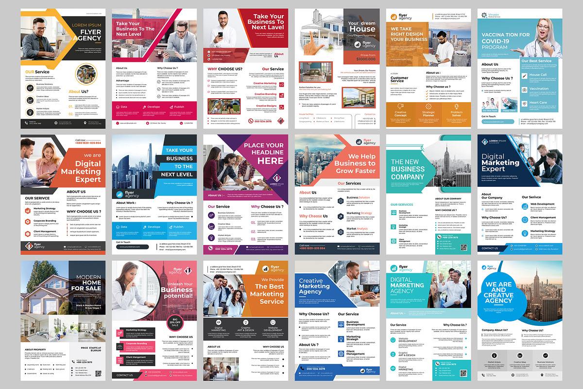 Corporate Business Flyers Bundle, a Flyer Template by evgenystudio (Photo 21 of 27)