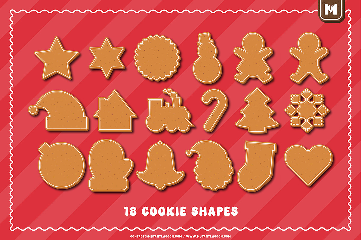 Christmas Cookie Graphic Styles, an Object Graphic by Mutant Lagoon (Photo 3 of 6)