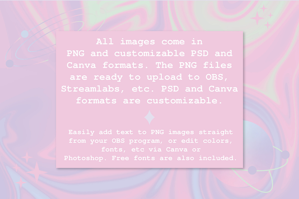 Streaming: Iridescent Galaxy Kit, a Social Media Template by Liseno Designs (Photo 9 of 9)