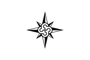 modern compass community people logo, a Branding & Logo Template by Rasagama Studio