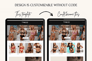 LINGERIE Black & Beige Shopify Theme