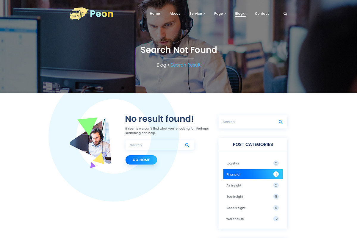 Peon - Logistic PSD Template, a Landing Page Template by Andit themes (Photo 30 of 34)