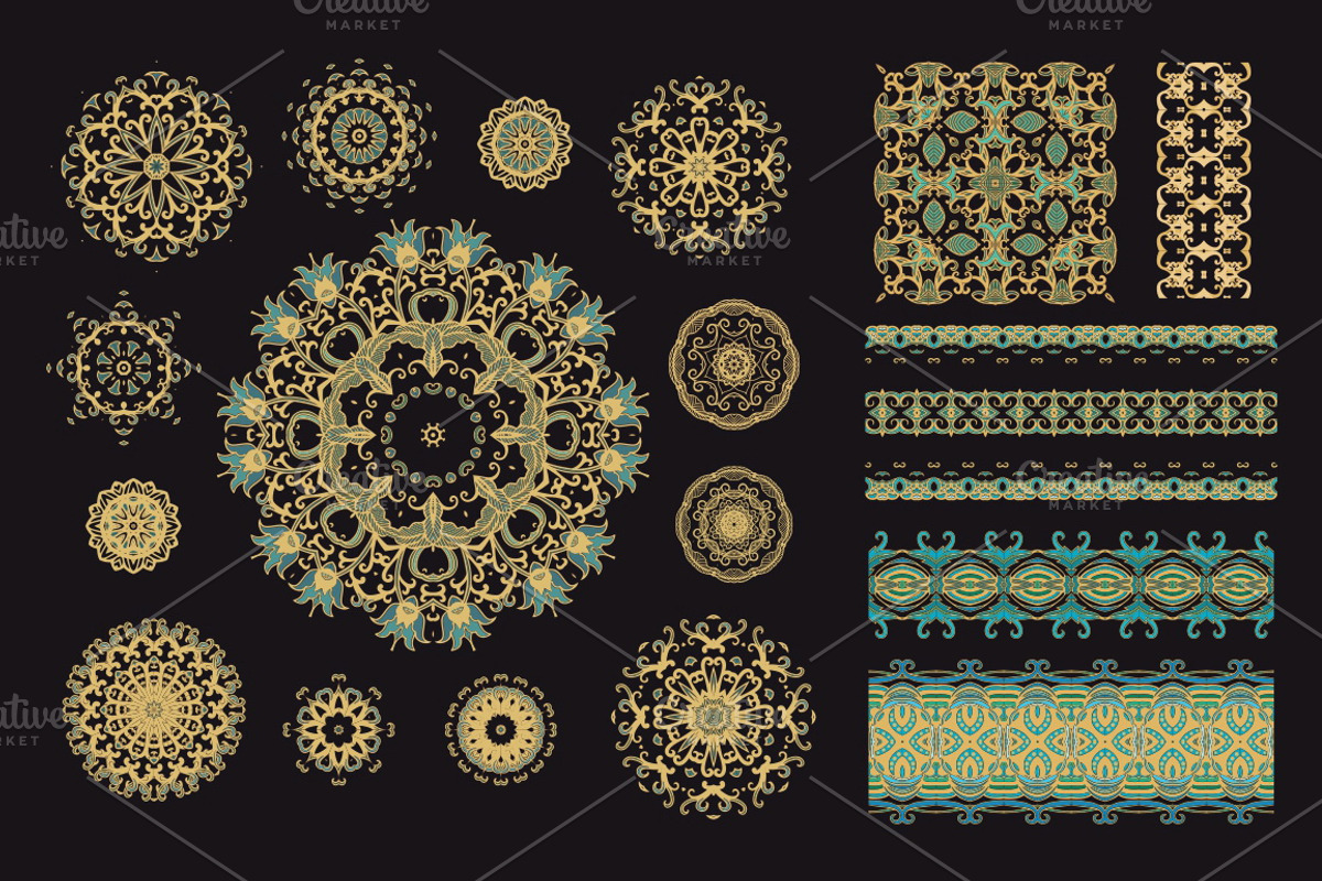 Big pack of ornaments, patterns, a Decorative Illustration by Dainia (Photo 3 of 3)