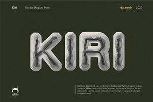 Kiri - Raster display font