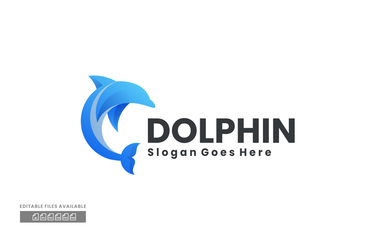 Dolphin Gradient Colorful Logo, a Branding & Logo Template by ivan_artnivora