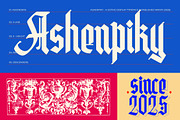 Ashenpiky Modern Blackletter Fonts, a Serif Font by Jaruka (Thumbnail 4 of 10)