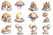 Baby Unicorn Clipart PNG Bundle, an Illustration by Sublimation Artist (Thumbnail 6 of 7)