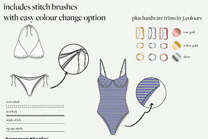 High Res Swimwear Flats Templates