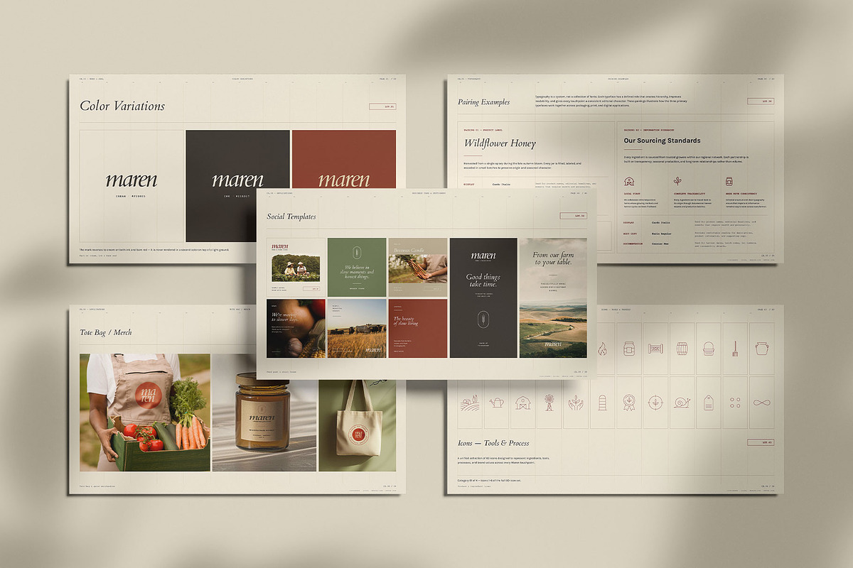 MAREN/ Brand Guidelines Template, a Presentation Template by Leleka.Store (Photo 6 of 23)