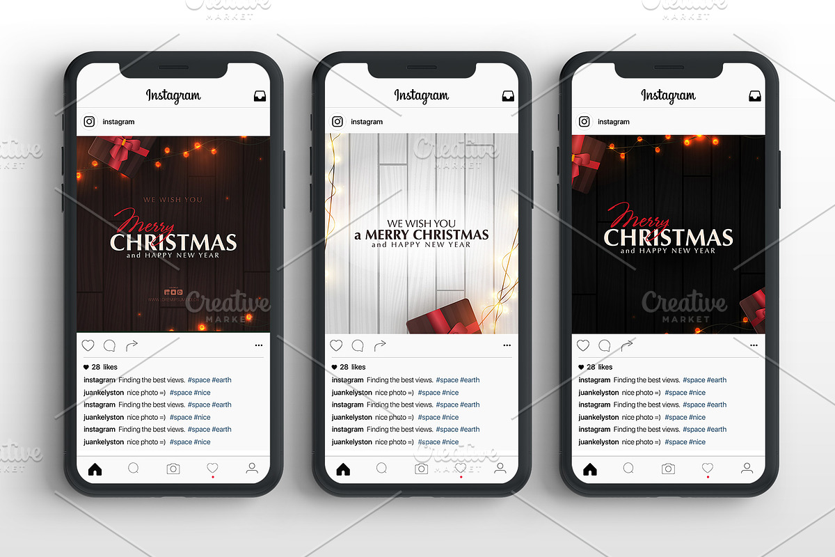 Christmas Banner with lights garland, a Social Media Template by Leo Edition (Photo 2 of 4)