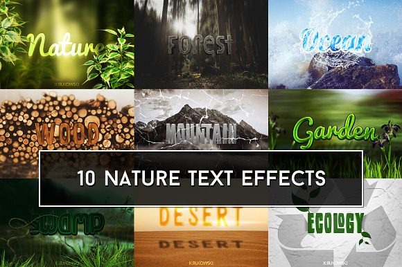 Nature Text Effects preview 5
