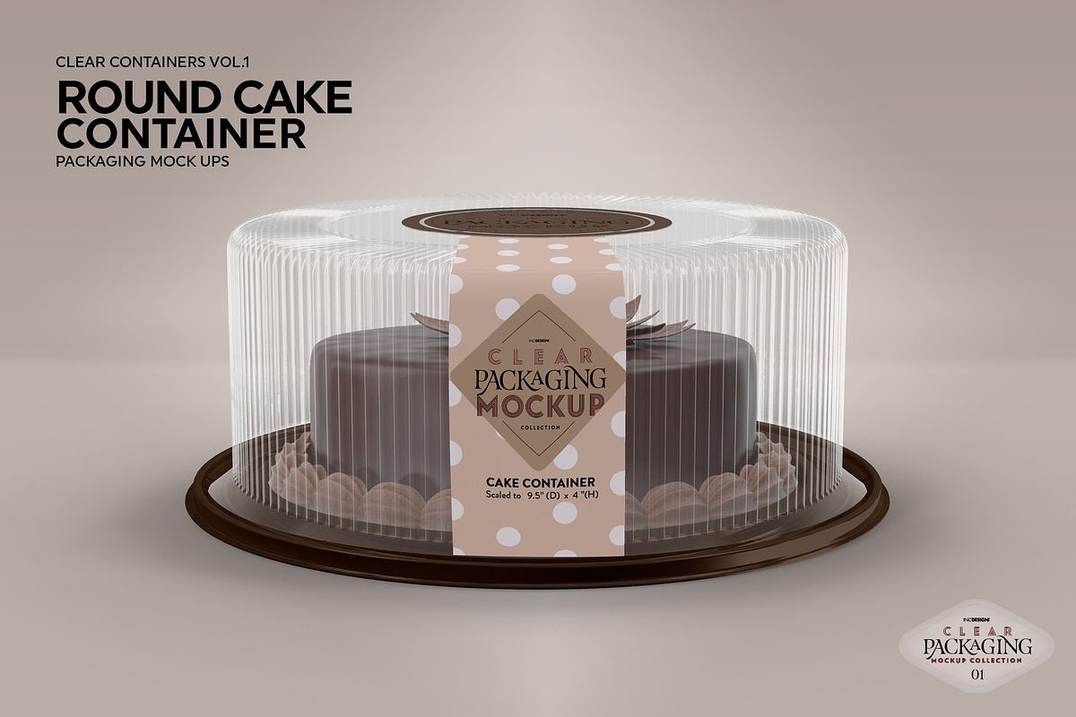 Cake Container Packaging Mockup, a Cups & Container Mockup by INCDesign (Photo 5 of 8)