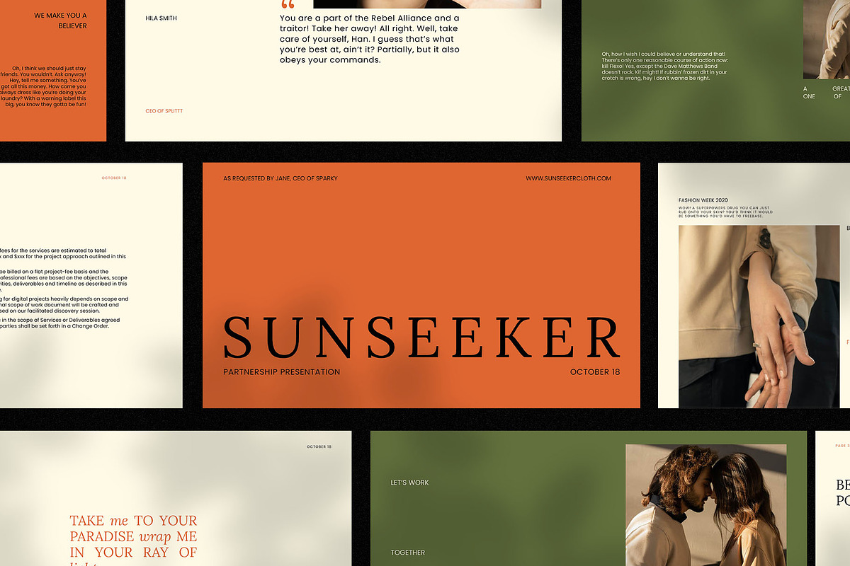 SUNSEEKER Presentation Template, a Presentation Template by VectorKiss GraphicsSupply (Photo 1 of 16)