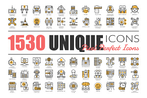 1530 UNIQUE LINE ICONS
