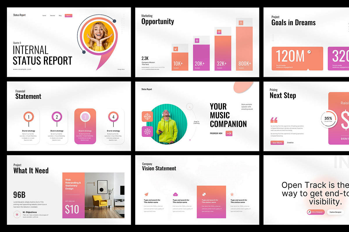 Internal Status Report Presentation, a Presentation Template by KreateTribe (Photo 5 of 5)