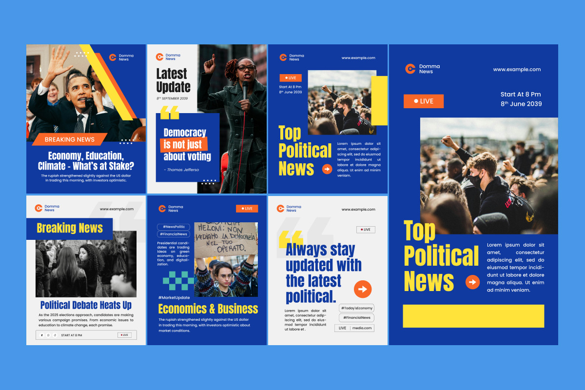 Digital News Carousel for Sosmed preview 5