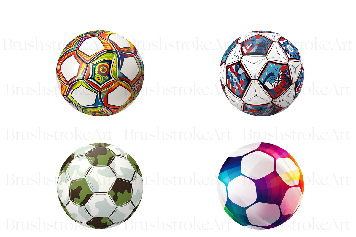 Soccer Ball Clipart, Football Ball, a Sport Illustration by BrushstrokeArtGB (Photo 6 of 9)