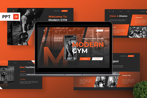 Modern GYM - Fitness Powerpoint preview 7