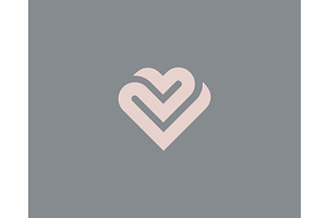 Abstract Heart Vector Symbol