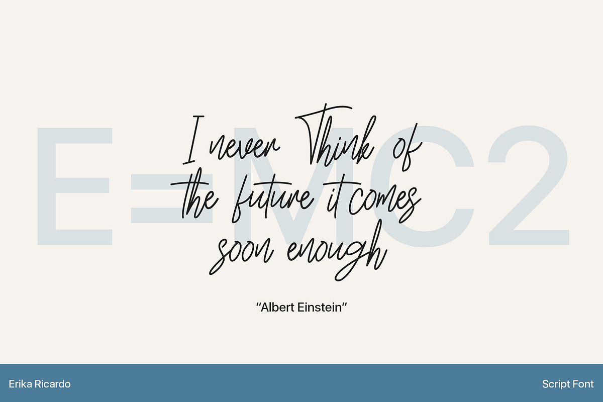 Erika Richardo Font, a Script Font by Ryan Rivaldo Vierra (Photo 6 of 7)