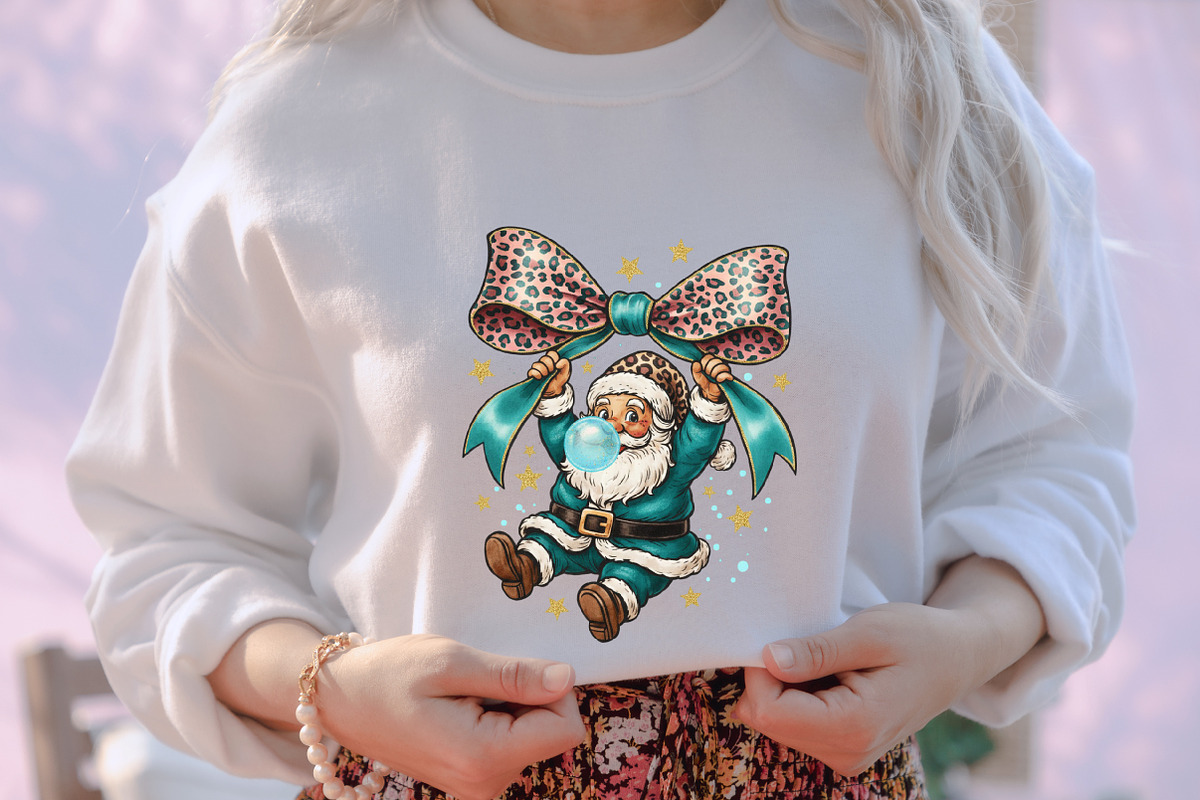 Leopard Santa Coquette Bow PNG, an Illustration by designcity5 (Photo 6 of 8)