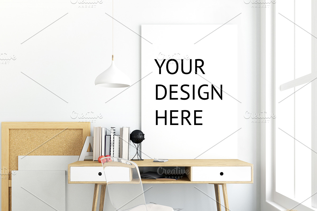 10 workplace poster mock up, a Print Template by ChromiumHeart (Photo 4 of 11)