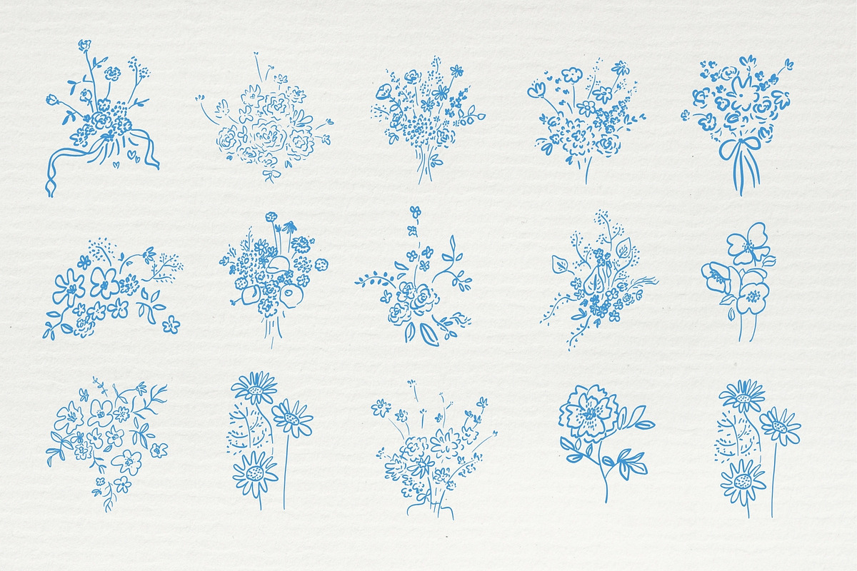 Whimsical Floral: 70 illustrations, an Object Graphic by PaperJamLab (Photo 5 of 12)