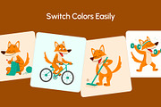 80 Fox Vector Bundle, an Animal Illustration by Brickclay (Thumbnail 5 of 11)