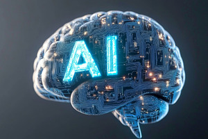 AI brain with digital circuit patterns, concept background, a Photo by Dvoevnore photos