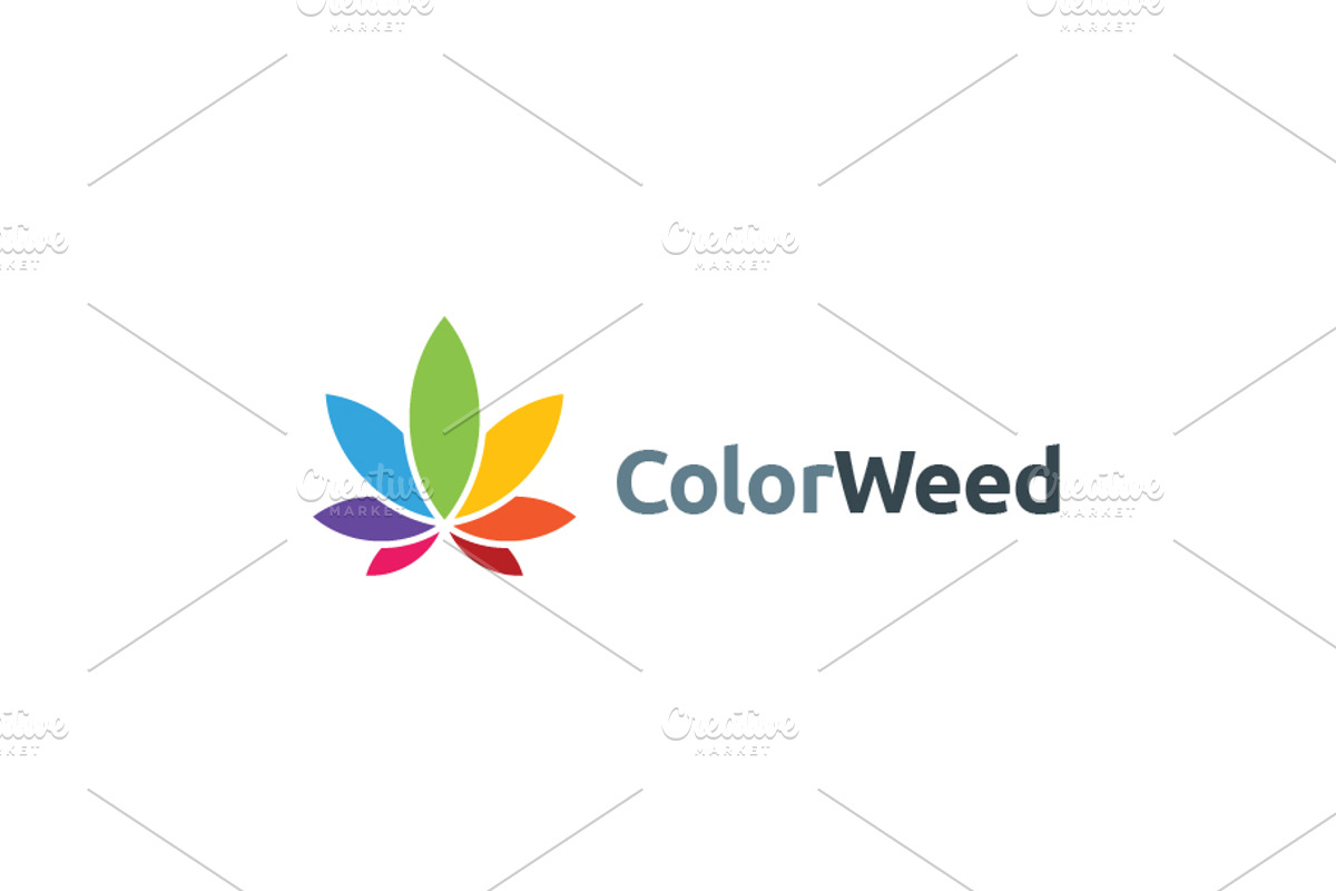 Color Weed / Marijuana / Cannabis, a Branding & Logo Template by bvcreates (Photo 2 of 8)