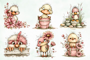 Whimsical Peeking Farm Animals, an Animal Illustration by Creative Art (Thumbnail 2 of 8)