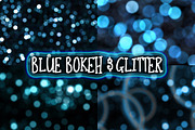 Blue Glitter & Bokeh Backgrounds, a Texture Graphic by Paper Element (Thumbnail 3 of 3)