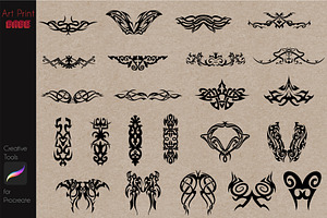 Tribal Tattoo Pack Stamps Abstract