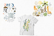 Watercolor safari clipart. Alphabet., an Animal Illustration by TaPilipa (Thumbnail 9 of 13)