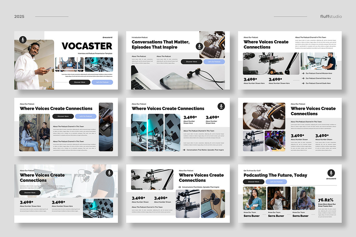 Podcast & Radio Powerpoint Template preview 2