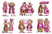 Quirky Valentine Old Couple Clipart, an Illustration by Dream Creation (Thumbnail 2 of 7)