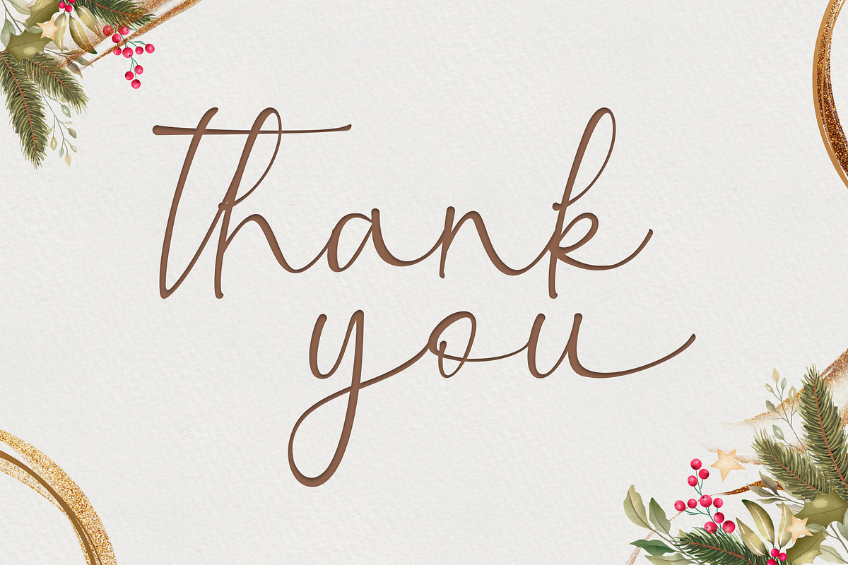 Christmas Leaf - Modern Calligraphy, a Handwritten Font by alifryanzulfikar (Photo 9 of 9)