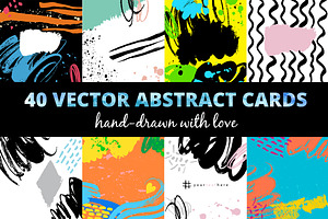 40 Vector Abstract Cards