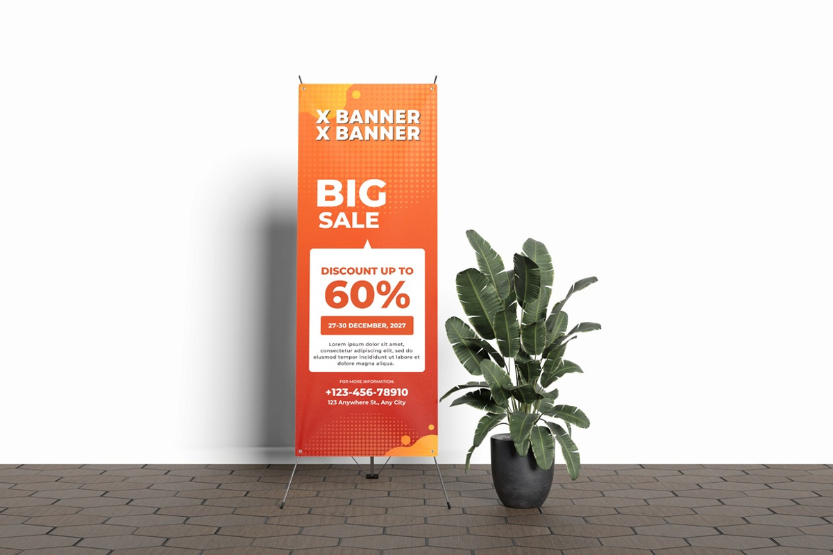 Realistic X-Banner Mockup, an Advertising Mockup by AndikaGraphic (Photo 4 of 5)