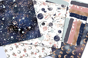 Navy Moon & Stars Digital Papers, a Pattern Graphic by TWG Designs (Thumbnail 3 of 3)