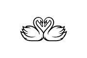 Swan Love Silhouette SVG Bundle, an Illustration by Designs_River (Thumbnail 26 of 31)